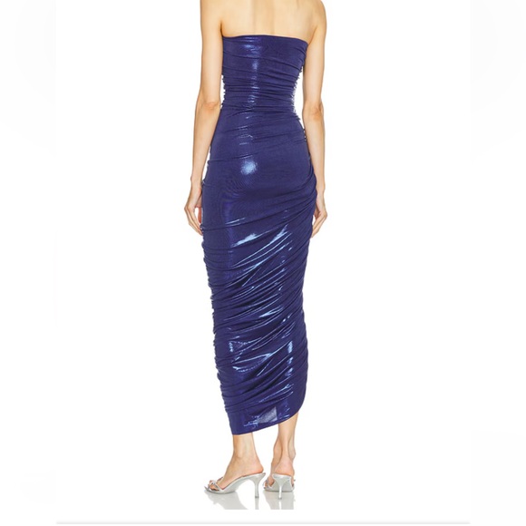 Norma Kamali Strapless Diana Gown in Military Blue size Large New $265 - Picture 8 of 16
